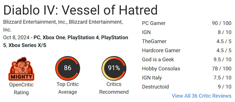Une bonne raison de revenir sur Diablo IV : les critiques ont salué l'extension Vessel of Hatred mais sont contrariés par son prix.-3 Une bonne raison de revenir sur Diablo IV : les critiques ont salué l'extension Vessel of Hatred mais sont contrariés par son prix.-3