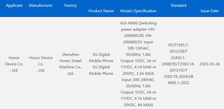 Certificat Honor AGI-AN00 3C Certificat Honor AGI-AN00 3C