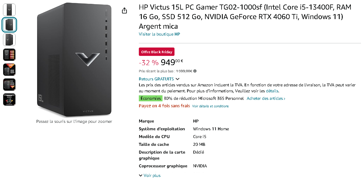 HP Victus 15L Gaming PC HP Victus 15L Gaming PC