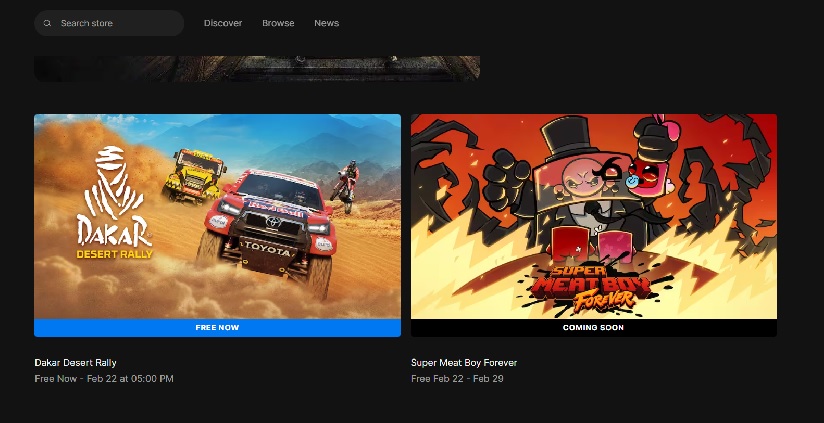 Changement de programme : à la place des trois volets de Fallout, EGS proposera gratuitement le jeu de plateforme Super Meat Boy Forever.-2 Changement de programme : à la place des trois volets de Fallout, EGS proposera gratuitement le jeu de plateforme Super Meat Boy Forever.-2