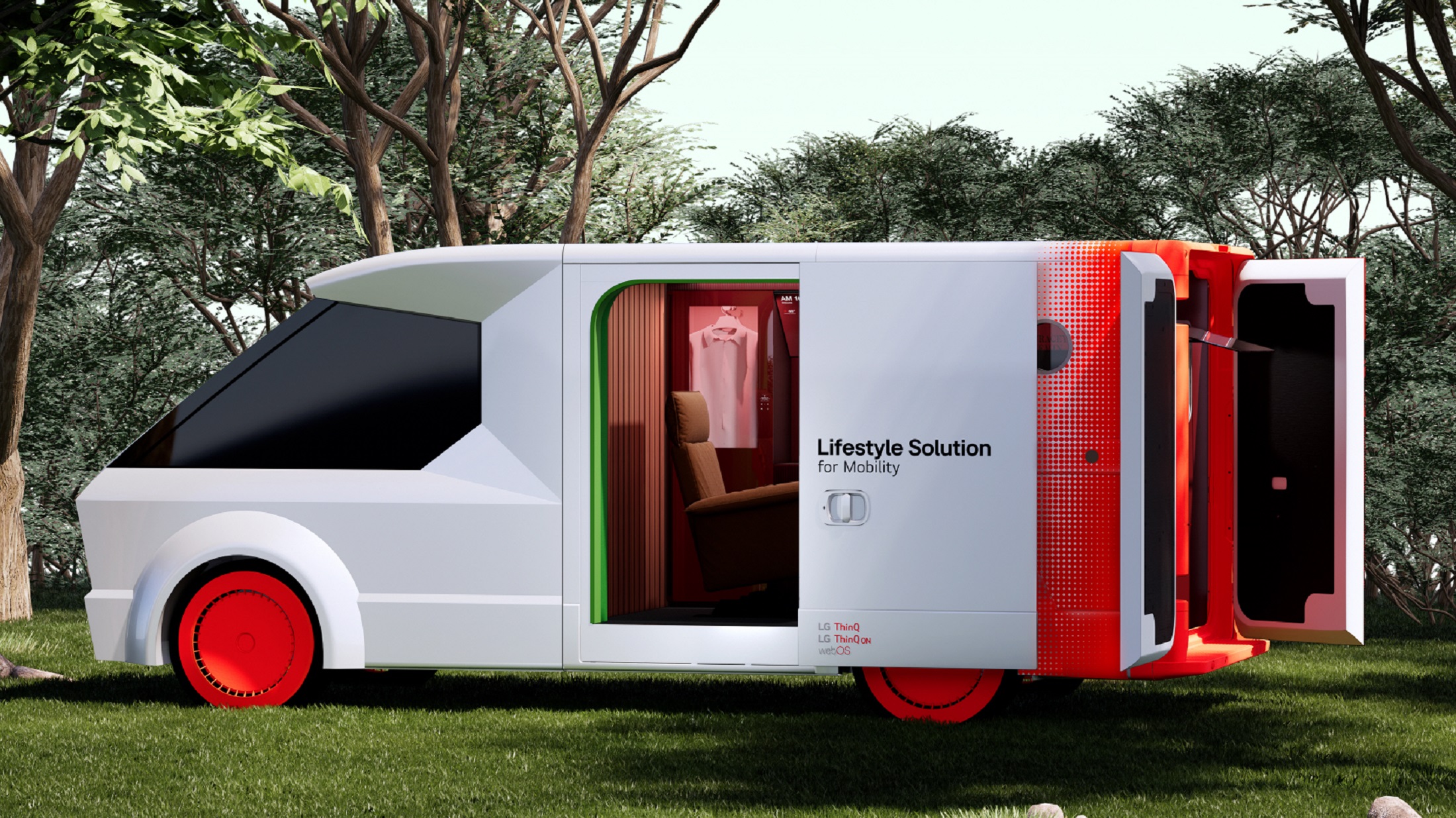 Aspect futuriste de la camionnette Lifestyle Solution for Mobility Aspect futuriste de la camionnette Lifestyle Solution for Mobility