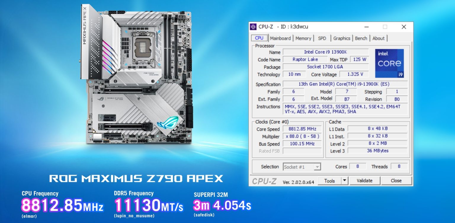 L'Intel Core i9-13900K a battu le record mondial d'overclocking parmi les processeurs grand public, qui durait depuis plus de huit ans-3 L'Intel Core i9-13900K a battu le record mondial d'overclocking parmi les processeurs grand public, qui durait depuis plus de huit ans-3