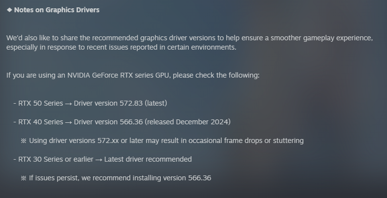 Image du problème du pilote NVIDIA dans le jeu inZoi Image du problème du pilote NVIDIA dans le jeu inZoi
