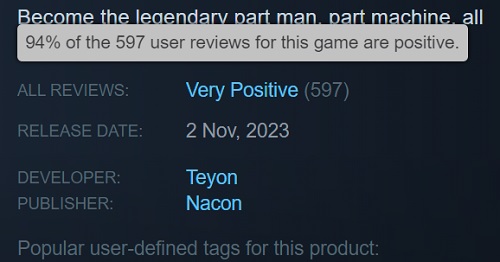 Contrairement aux critiques, les joueurs ont vraiment apprécié le jeu de tir RoboCop : Rogue City. Les utilisateurs de Steam ont laissé 94 % d'avis positifs-2 Contrairement aux critiques, les joueurs ont vraiment apprécié le jeu de tir RoboCop : Rogue City. Les utilisateurs de Steam ont laissé 94 % d'avis positifs-2