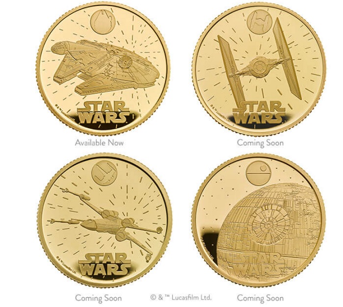 La Monnaie britannique a lancé une collection numismatique mettant en scène trois vaisseaux spatiaux emblématiques et l'Étoile de la Mort de Star Wars.-2 La Monnaie britannique a lancé une collection numismatique mettant en scène trois vaisseaux spatiaux emblématiques et l'Étoile de la Mort de Star Wars.-2