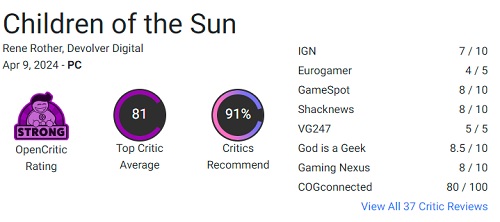 Sniper a touché la corde sensible des joueurs : le jeu de puzzle Children of the Sun reçoit d'excellentes critiques de la part de la critique et des joueurs.-2 Sniper a touché la corde sensible des joueurs : le jeu de puzzle Children of the Sun reçoit d'excellentes critiques de la part de la critique et des joueurs.-2