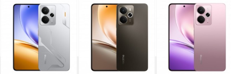 Le smartphone Realme 14 5G en plusieurs couleurs Le smartphone Realme 14 5G en plusieurs couleurs