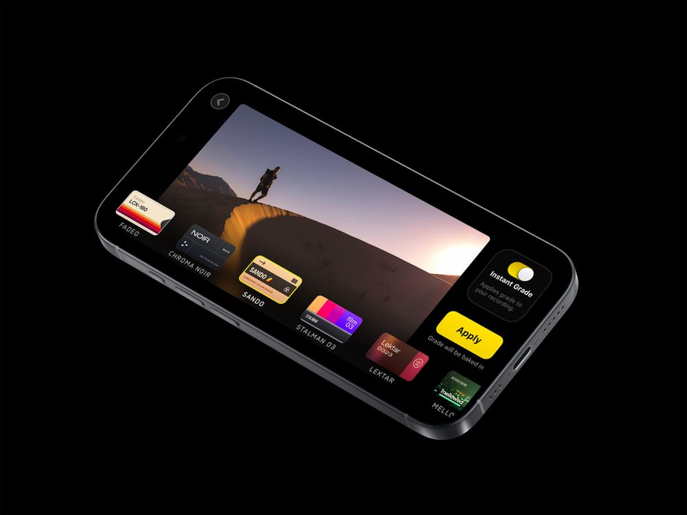 Images de l'application Kino avec étalonnage instantané Images de l'application Kino avec étalonnage instantané