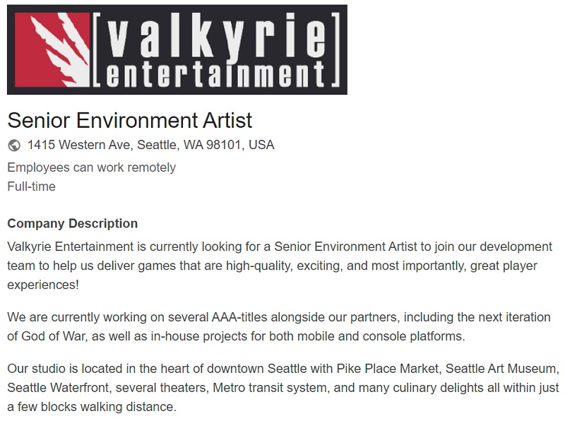 Un nouveau volet de God of War serait-il déjà en développement ? C'est ce qu'indique un poste vacant dans l'un des studios internes de Sony-2 Un nouveau volet de God of War serait-il déjà en développement ? C'est ce qu'indique un poste vacant dans l'un des studios internes de Sony-2