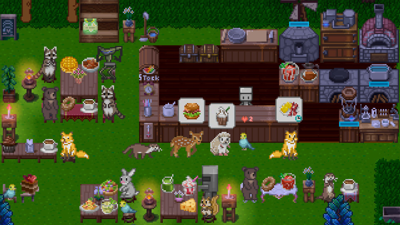 Un joueur prépare un plat dans le jeu World End Diner Un joueur prépare un plat dans le jeu World End Diner
