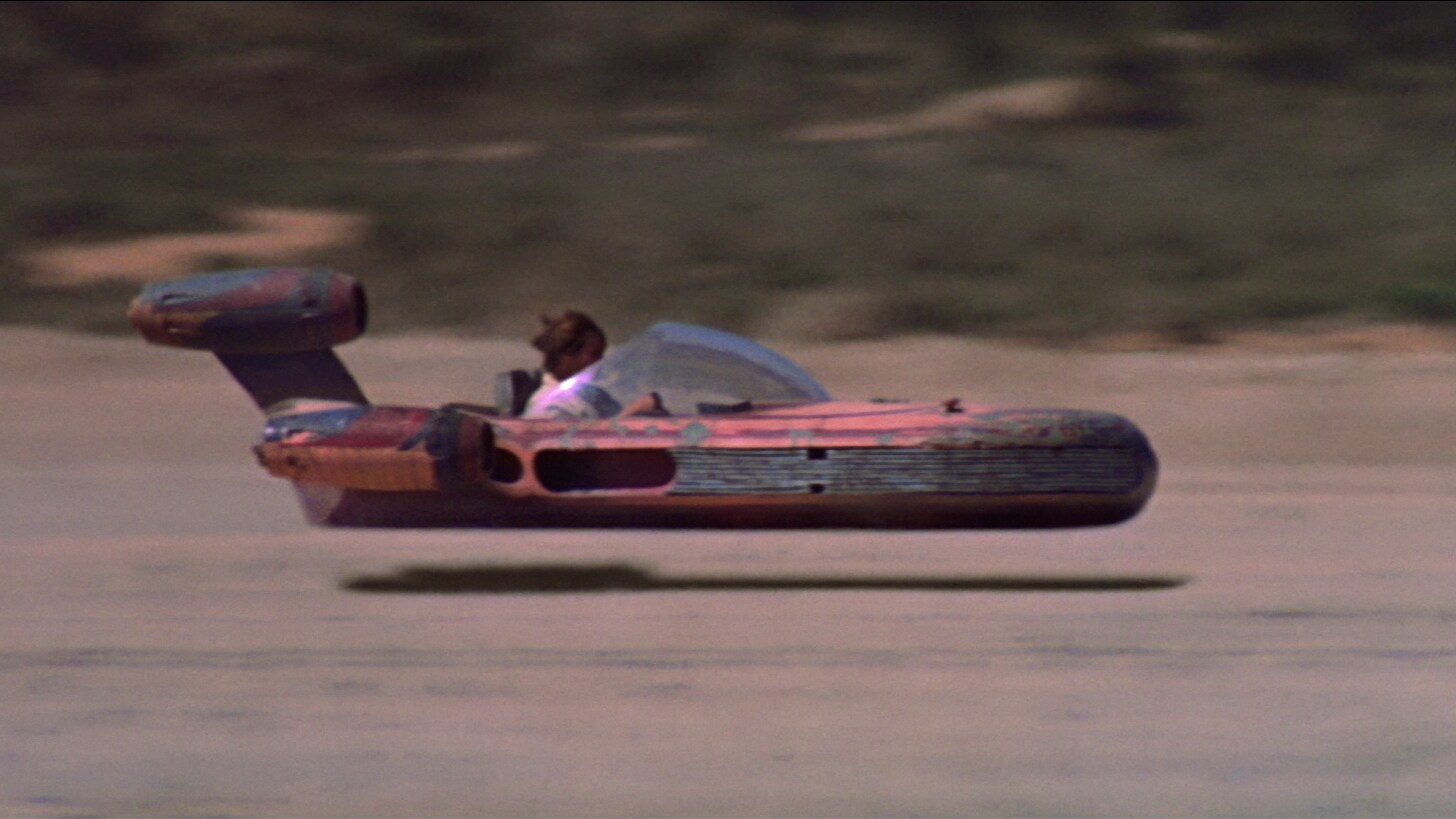 Le speeder de Luke dans Un nouvel espoir
