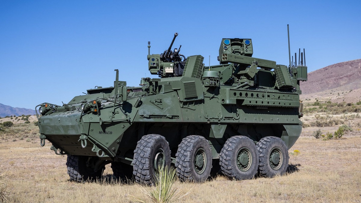 Tueur de drones : Leonardo DRS a dévoilé un nouveau système de défense aérienne contre les UAS basé sur le HMS Stryker. Tueur de drones : Leonardo DRS a dévoilé un nouveau système de défense aérienne contre les UAS basé sur le HMS Stryker.
