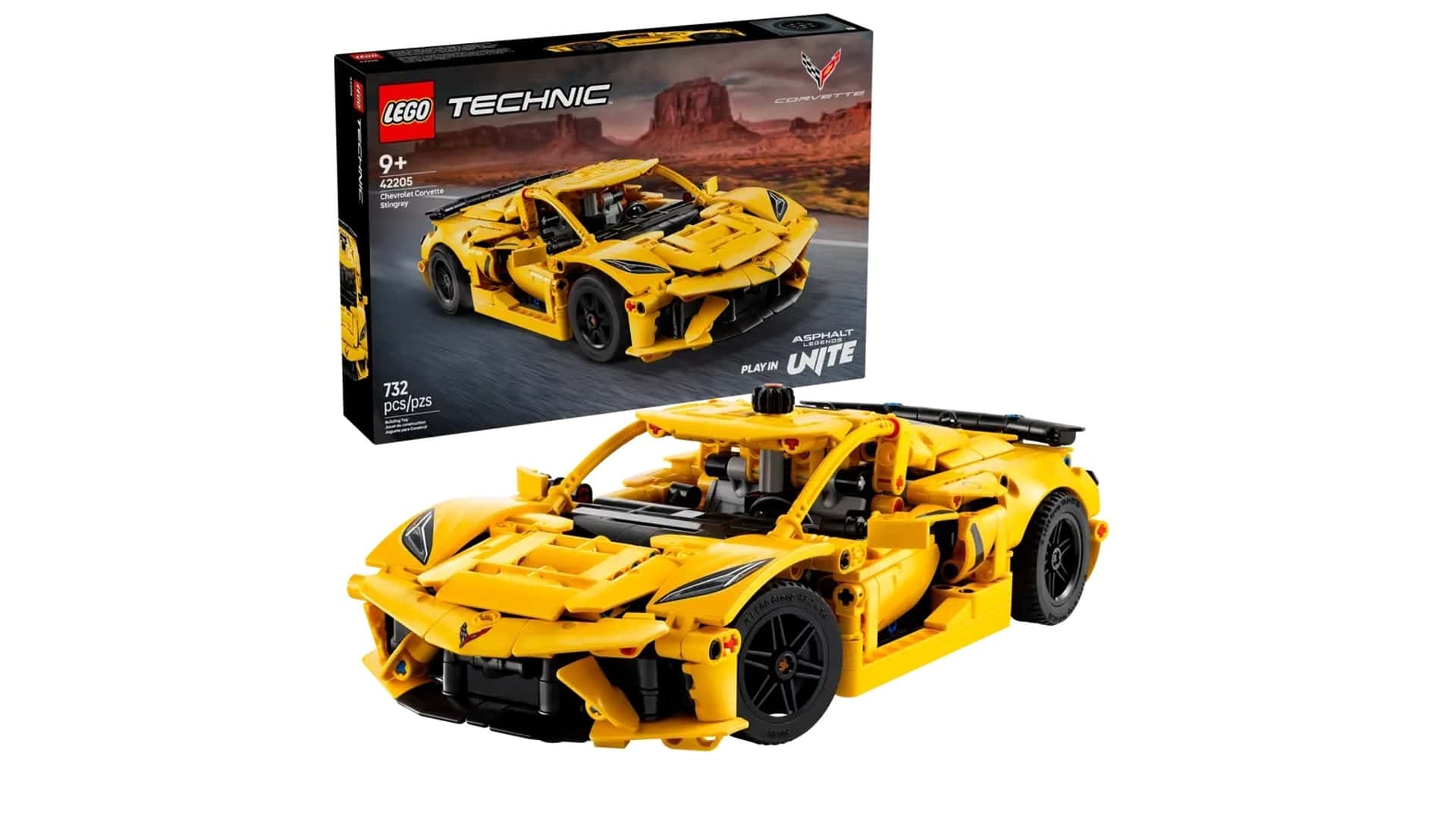 Façade du modèle Lego Technic Corvette Stingray C8 Façade du modèle Lego Technic Corvette Stingray C8