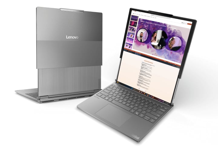 Image de l'ordinateur portable enroulable Lenovo en vue élargie