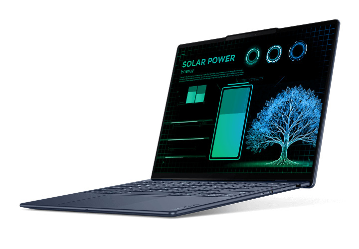L'ordinateur portable ultrafin Yoga de Lenovo équipé d'un panneau solaire L'ordinateur portable ultrafin Yoga de Lenovo équipé d'un panneau solaire