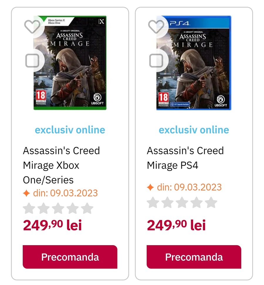 Assassin's Creed : Mirage sortira en mars ? C'est ce qu'indiquent des informations provenant du réseau de distribution roumain-2 Assassin's Creed : Mirage sortira en mars ? C'est ce qu'indiquent des informations provenant du réseau de distribution roumain-2