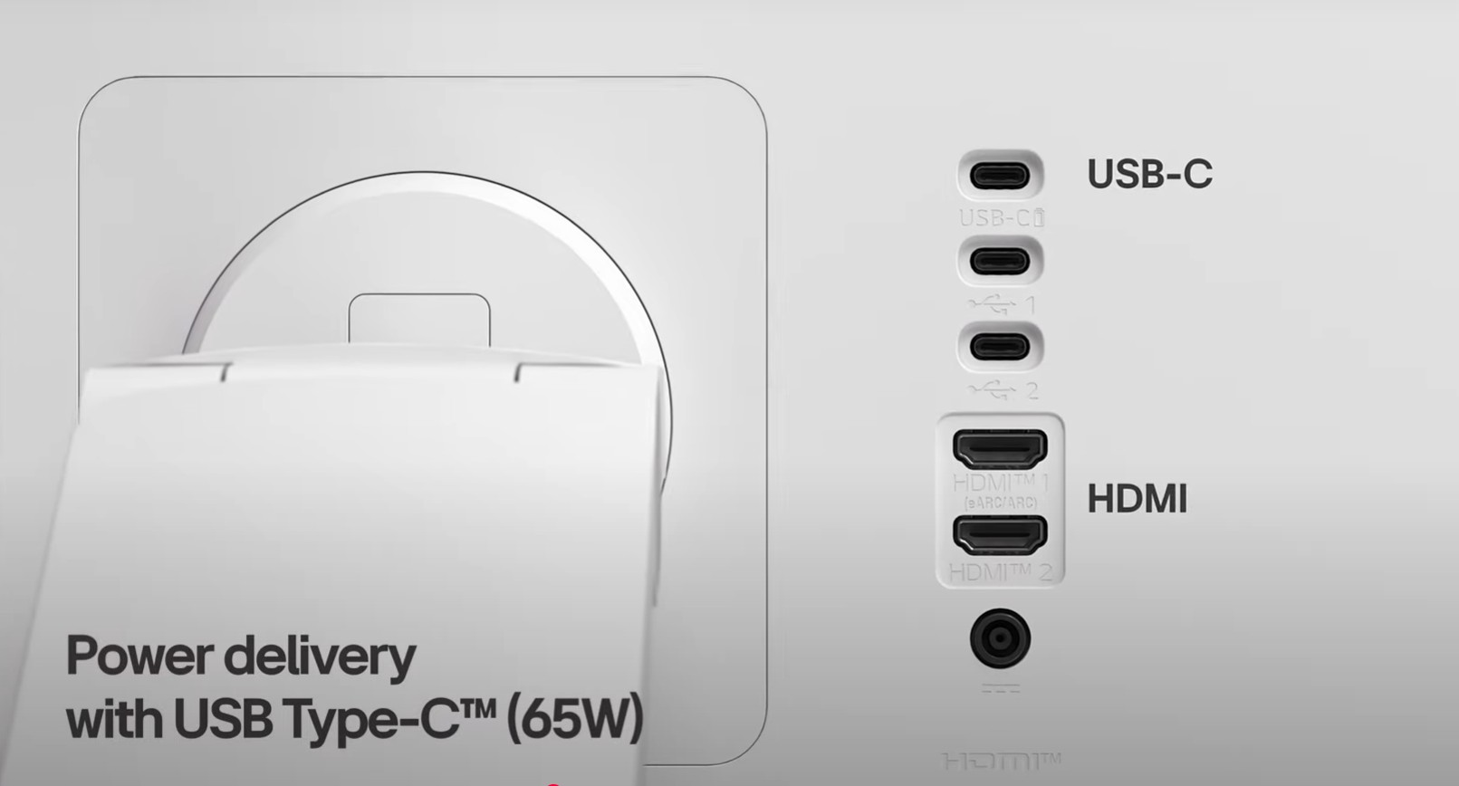 Ports de connexion du LG Smart Monitor Swing Ports de connexion du LG Smart Monitor Swing