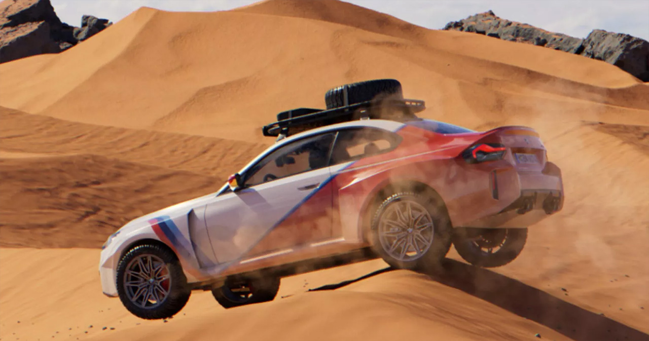 BMW M2 Dakar Concept BMW M2 Dakar avec bouches d'aération et pneus tout-terrain