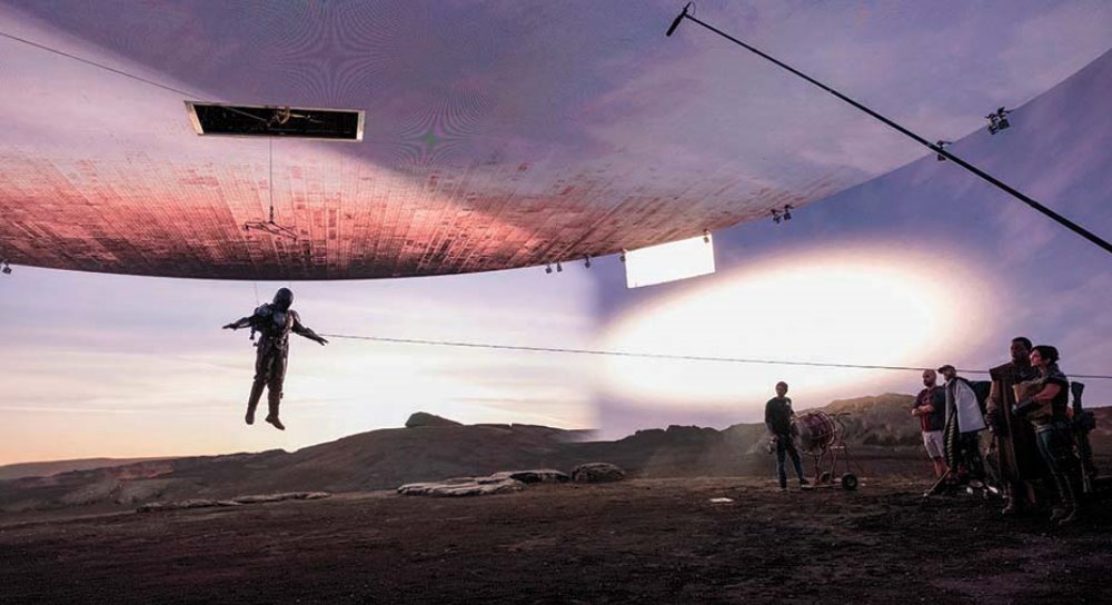 Sur le plateau de tournage de la série Mandalorian