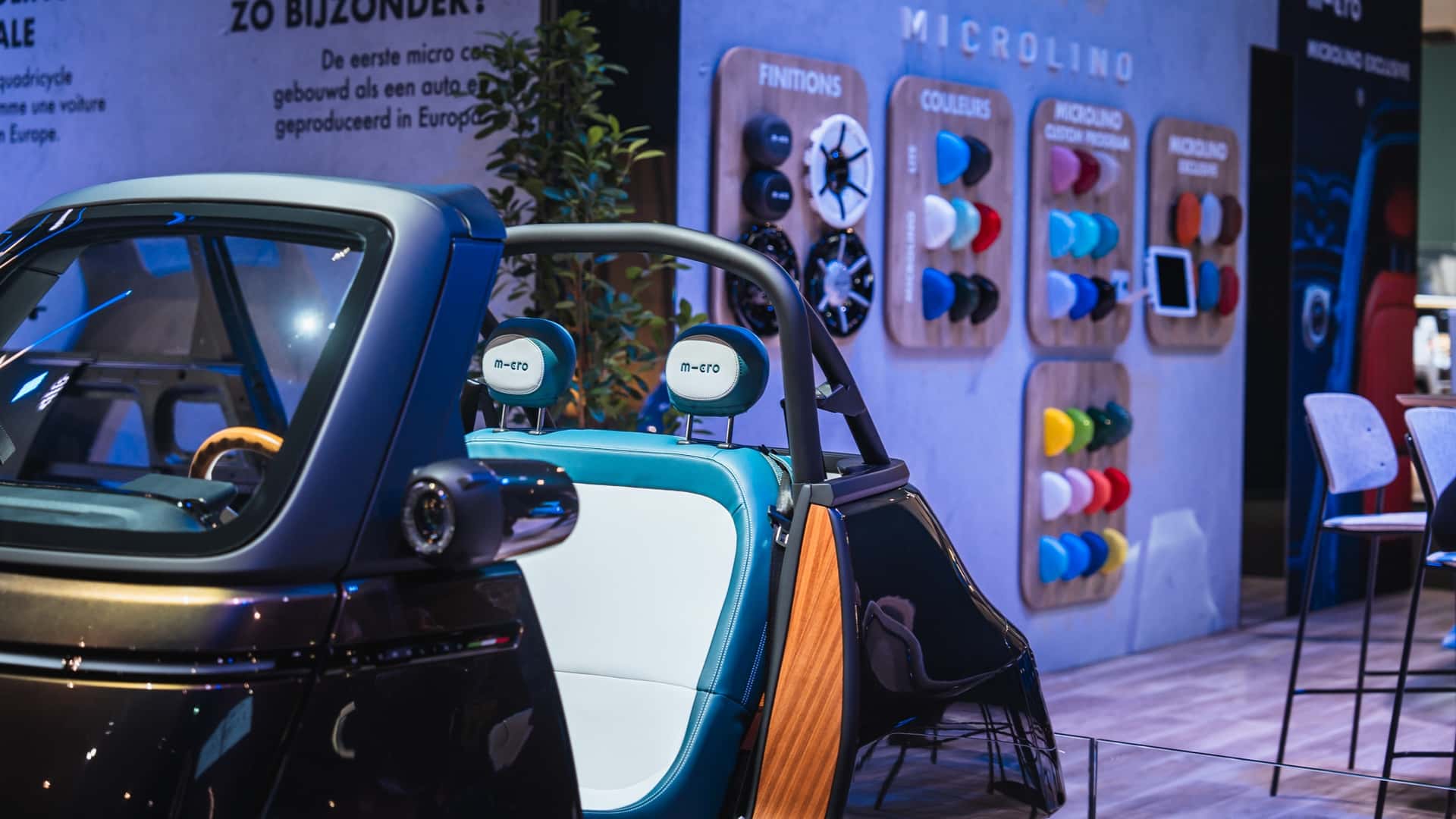 Microlino Spider au Salon de l'auto de Bruxelles 2025 - view 2 Microlino Spider au Salon de l'auto de Bruxelles 2025 - view 2