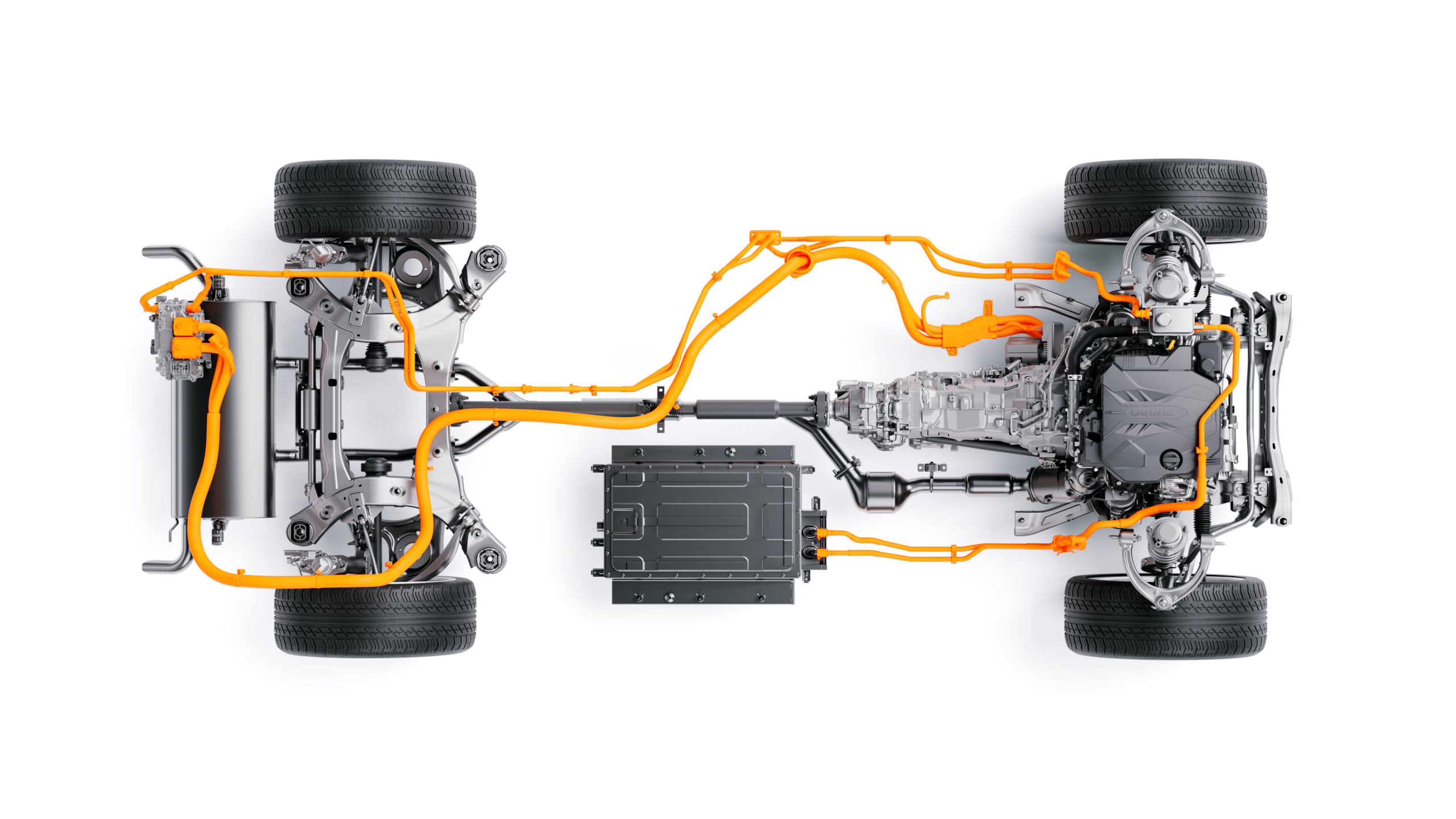 Groupe motopropulseur hybride sur le SUV Palisade Groupe motopropulseur hybride sur le SUV Palisade