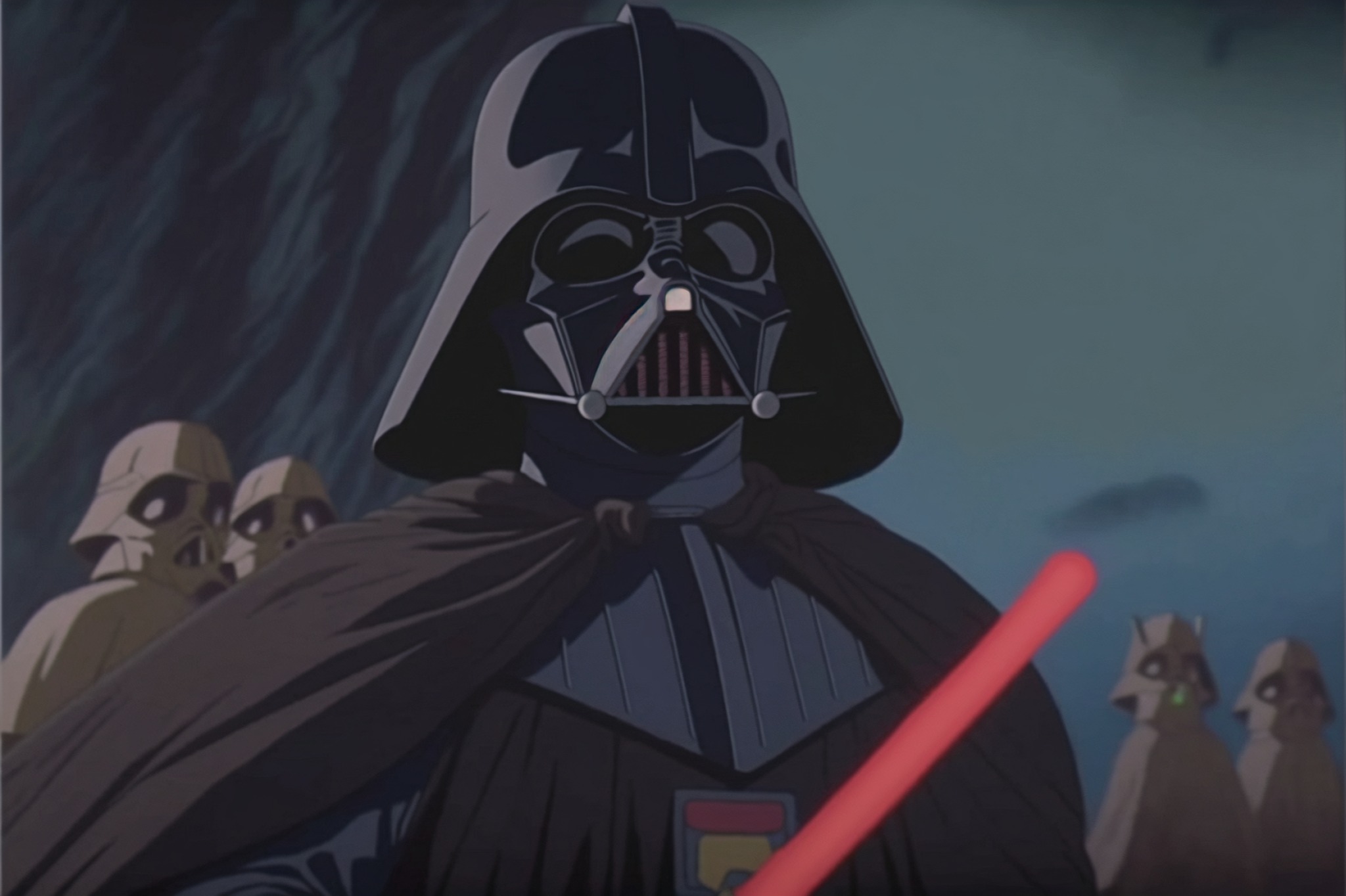 Le réseau neuronal Nijijourney représente les personnages emblématiques de Star Wars dans le style du Studio Ghibli-3