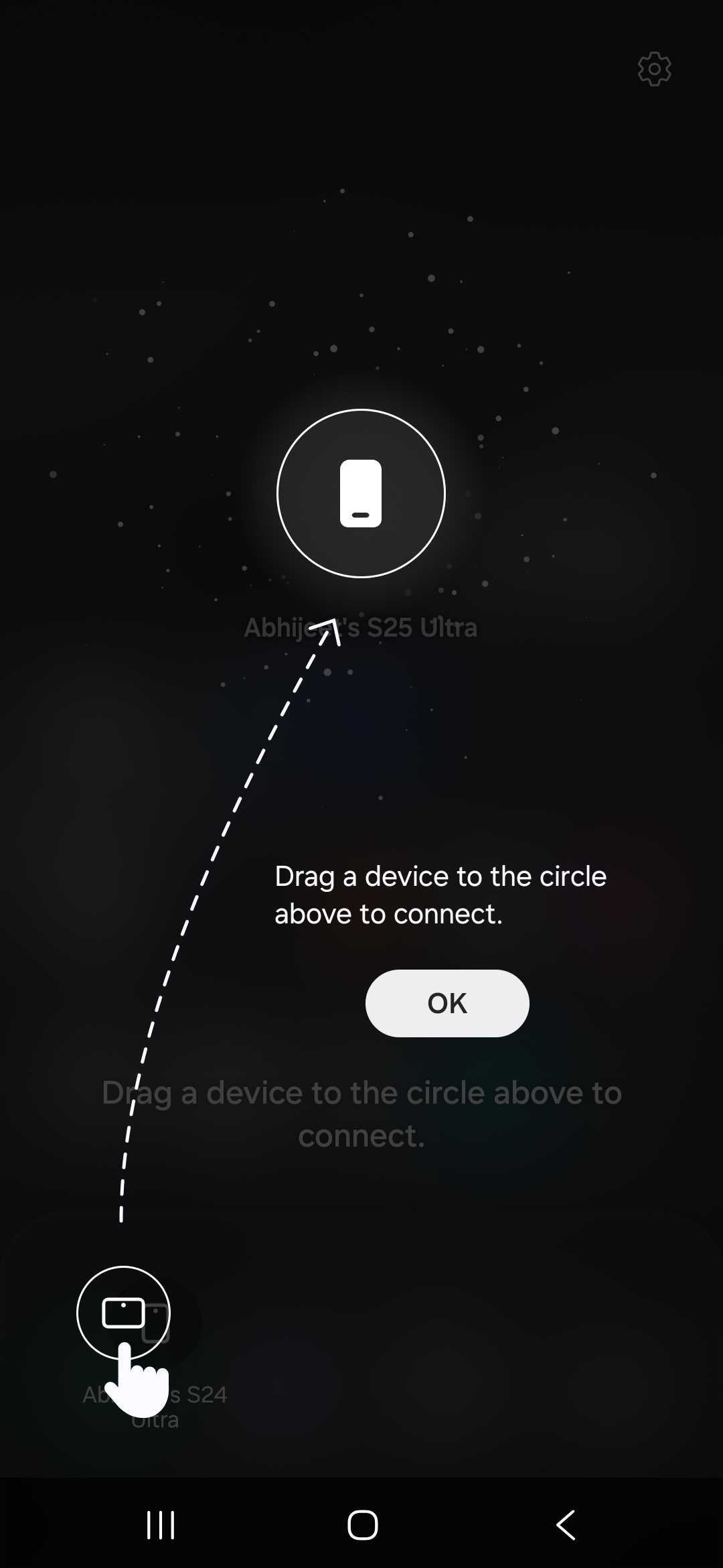 Interface des appareils à proximité sur le Galaxy S25 Interface des appareils à proximité sur le Galaxy S25