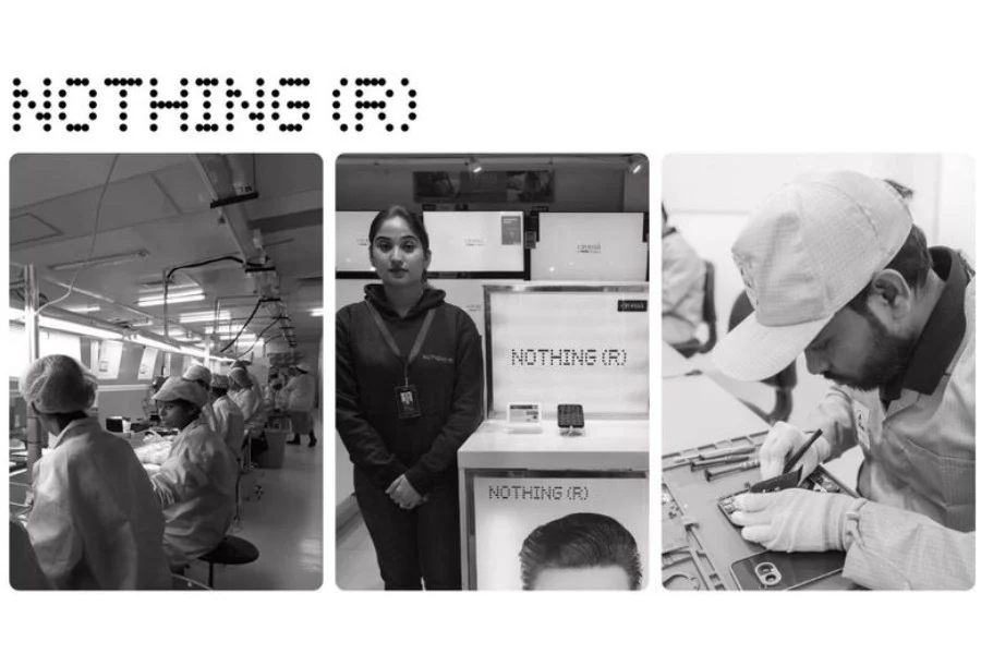 Production par Nothing. Illustration : Gizmochina Le processus de production de Nothing smartphones en Inde