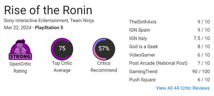 Un bon jeu qui aurait pu être bien meilleur : les critiques ont réservé leurs éloges à Rise of the Ronin-3 Un bon jeu qui aurait pu être bien meilleur : les critiques ont réservé leurs éloges à Rise of the Ronin-3