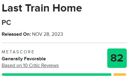 Les critiques et les joueurs ont accueilli chaleureusement la stratégie "Last Train Home" : le jeu bénéficie d'excellentes critiques et de scores élevés.-3 Les critiques et les joueurs ont accueilli chaleureusement la stratégie "Last Train Home" : le jeu bénéficie d'excellentes critiques et de scores élevés.-3
