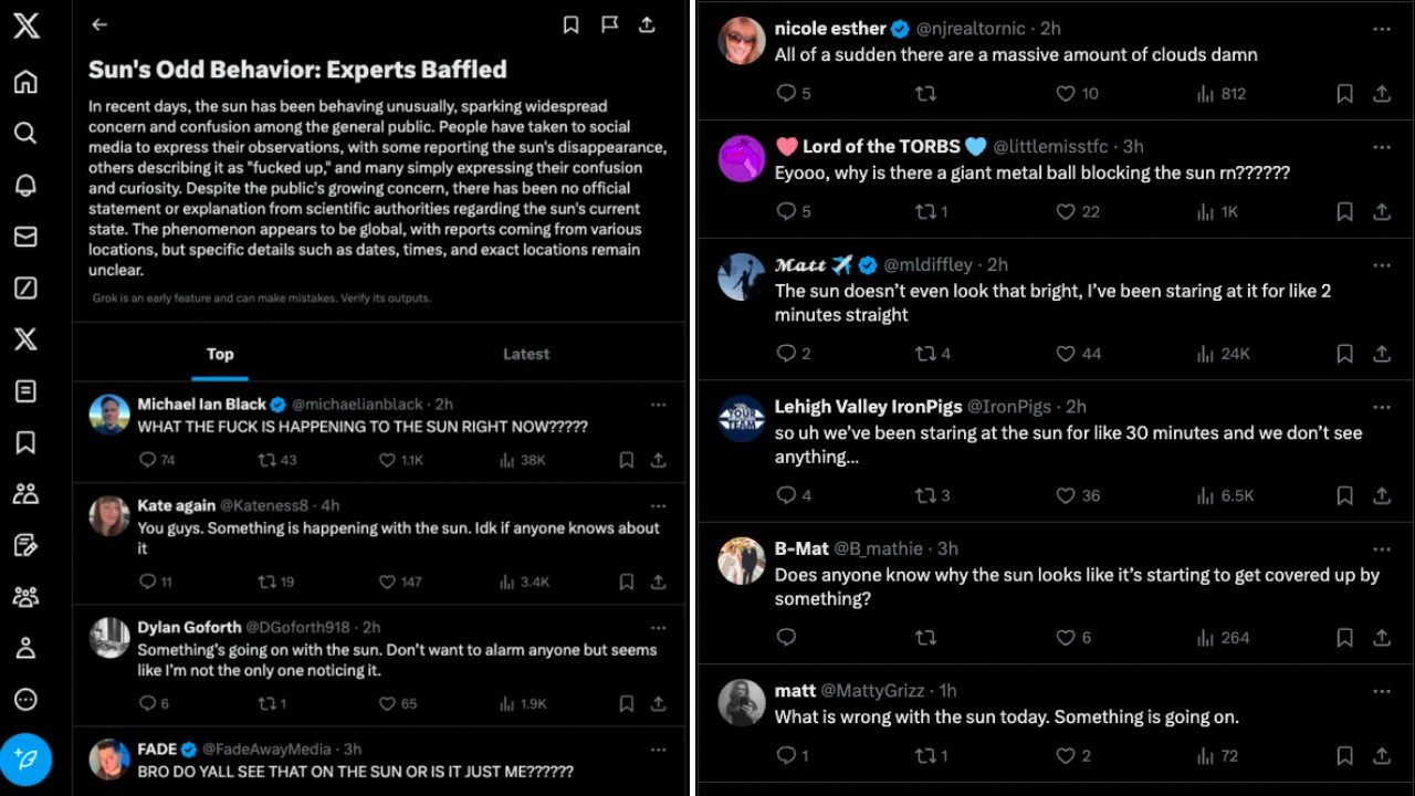 Le chatbot Grok d'Elon Musk diffuse de fausses nouvelles sur l'éclipse solaire en se basant sur des blagues dans X-2 Le chatbot Grok d'Elon Musk diffuse de fausses nouvelles sur l'éclipse solaire en se basant sur des blagues dans X-2