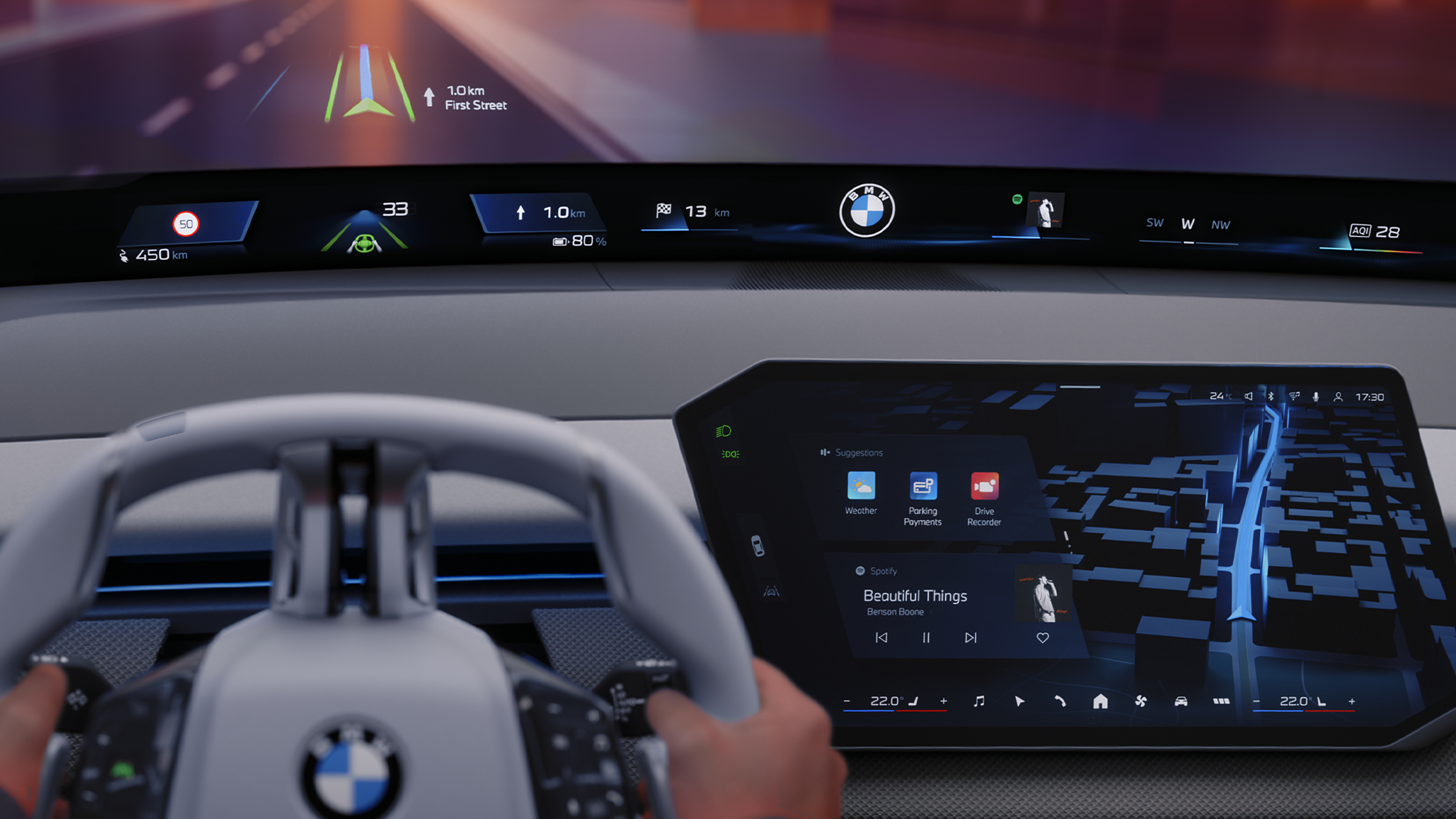 BMW Panoramic iDrive : Navigation. Photo : BMW