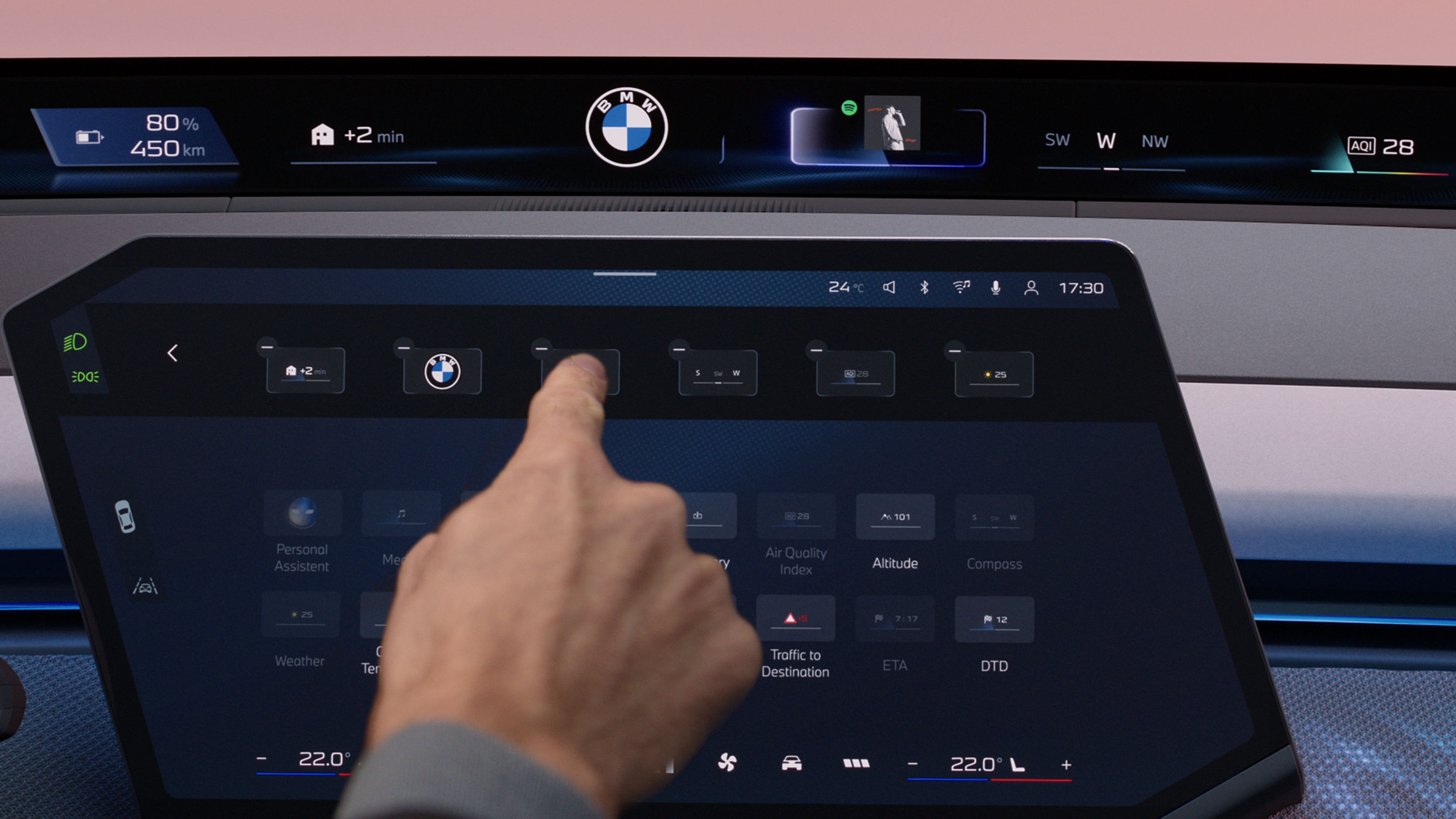 BMW Panoramic iDrive : Personnalisation de la vision panoramique BMW. Photo : BMW