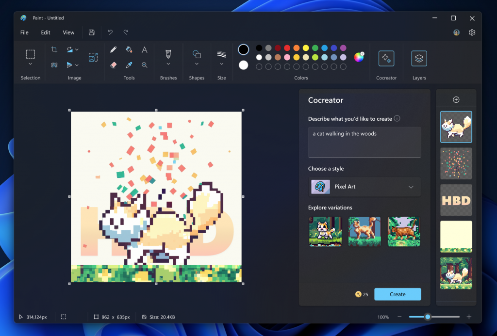 Microsoft teste un générateur d'images basé sur DALL-E dans Paint pour Windows 11-3 Microsoft teste un générateur d'images basé sur DALL-E dans Paint pour Windows 11-3