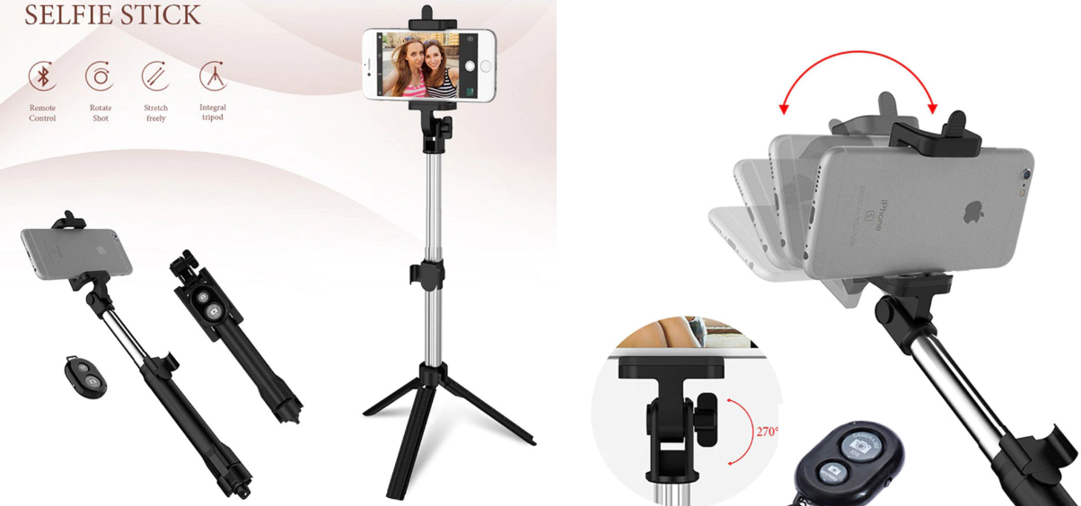 monopode selfie bluetooth bâton de selfie avec bouton