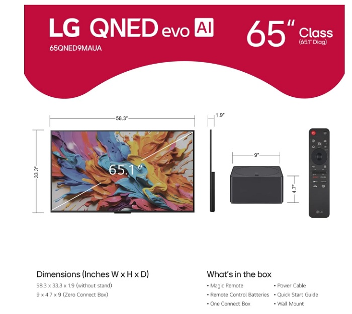 Système de lecture LG QNED9MA Système de lecture LG QNED9MA