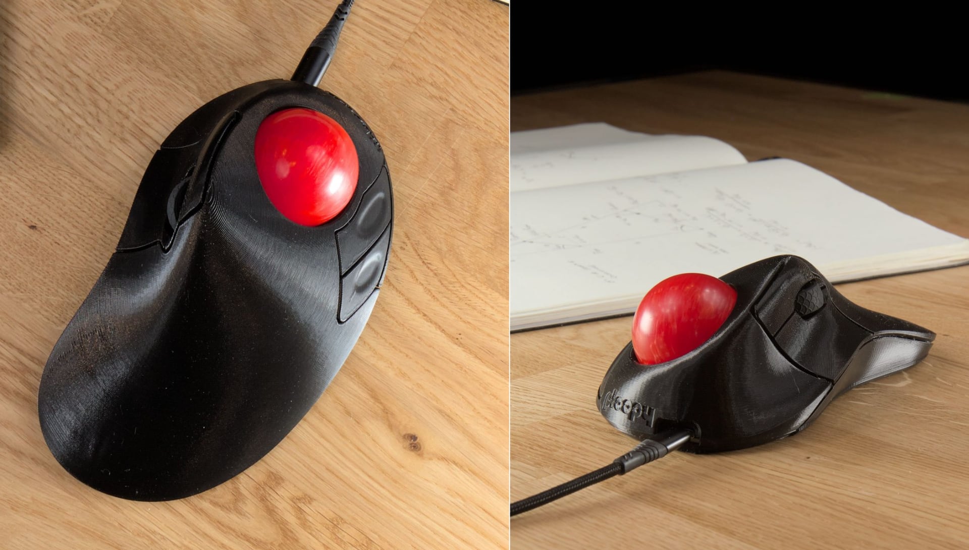 Ploopy Classic 2 : une boule de commande optique imprimée en 3D qui peut être achetée au prix de 145 dollars. Trackball Ploopy Classic 2. Illustration : Ploopy