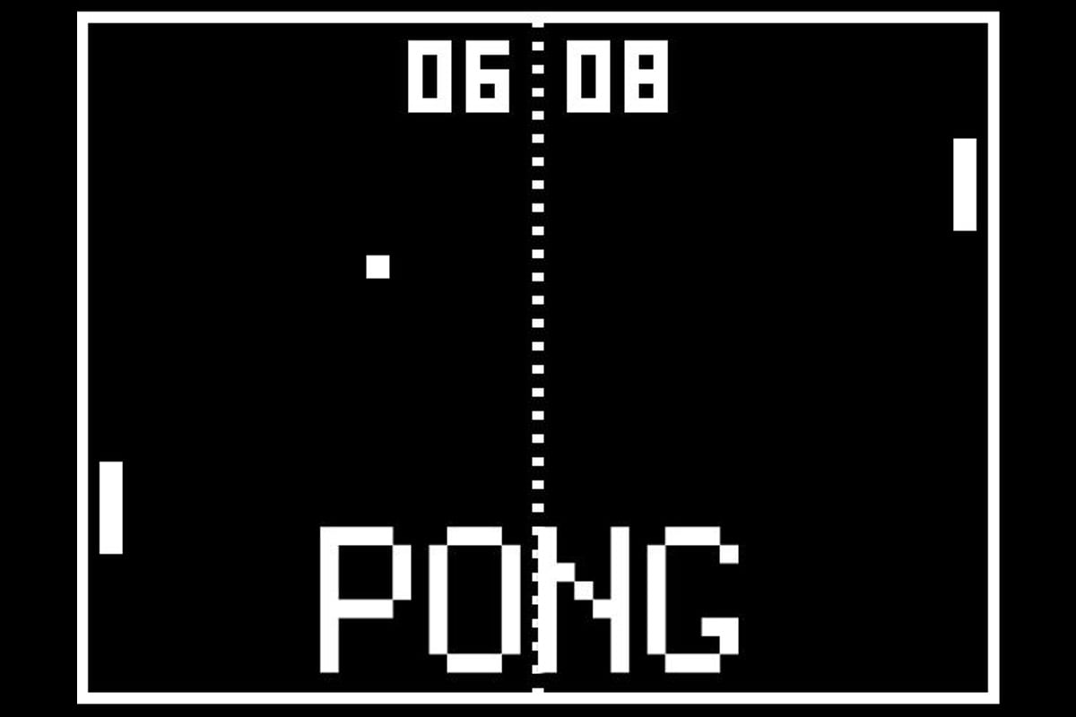 Capture d'écran du jeu PONG de 1971