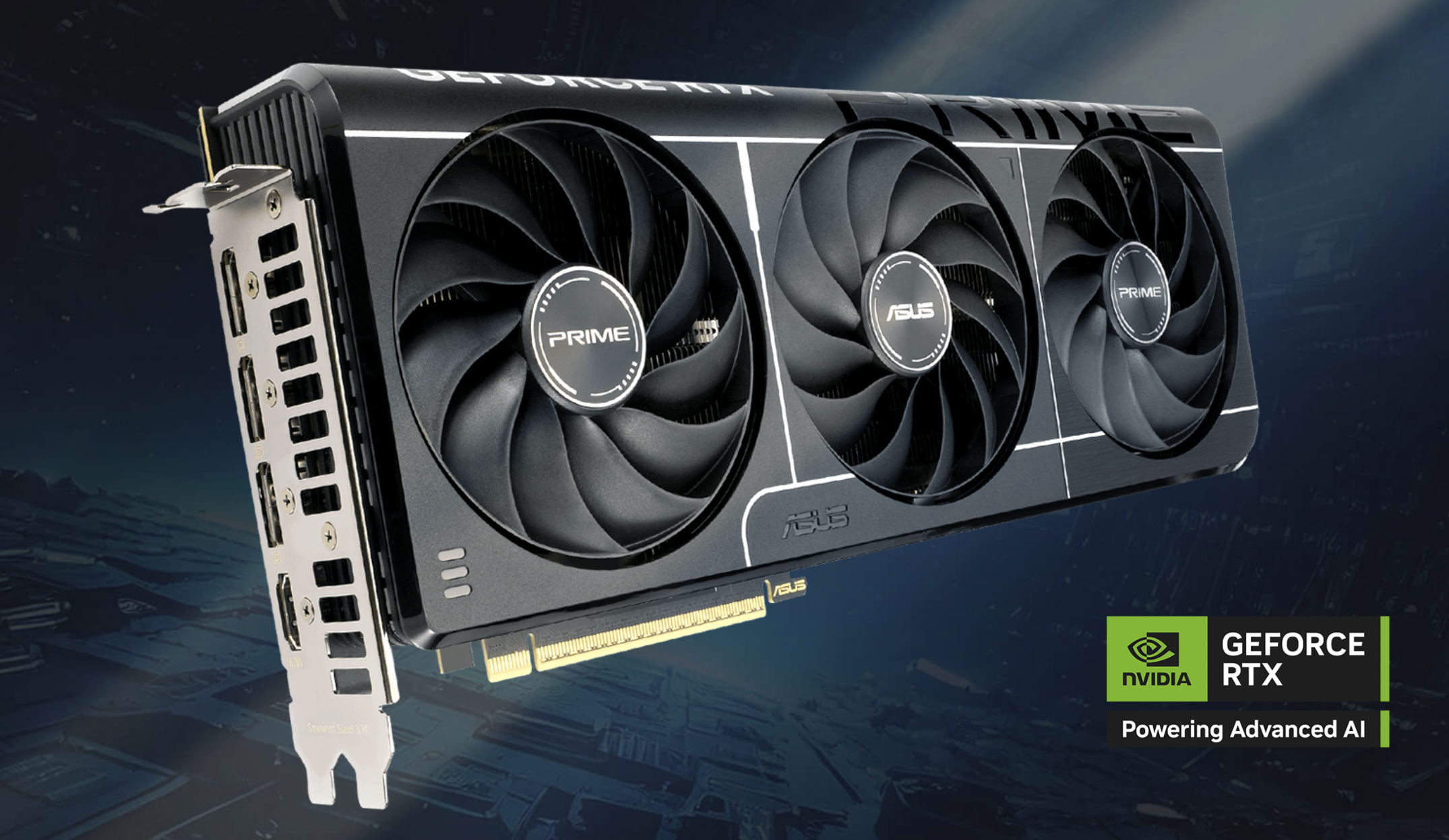 Carte graphique Prime GeForce RTX 5080 OC Edition. Illustration : ASUS