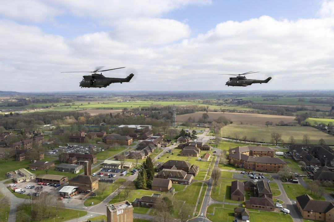 Un survol du SA 330 Puma britannique. Illustration : Royal Air Force