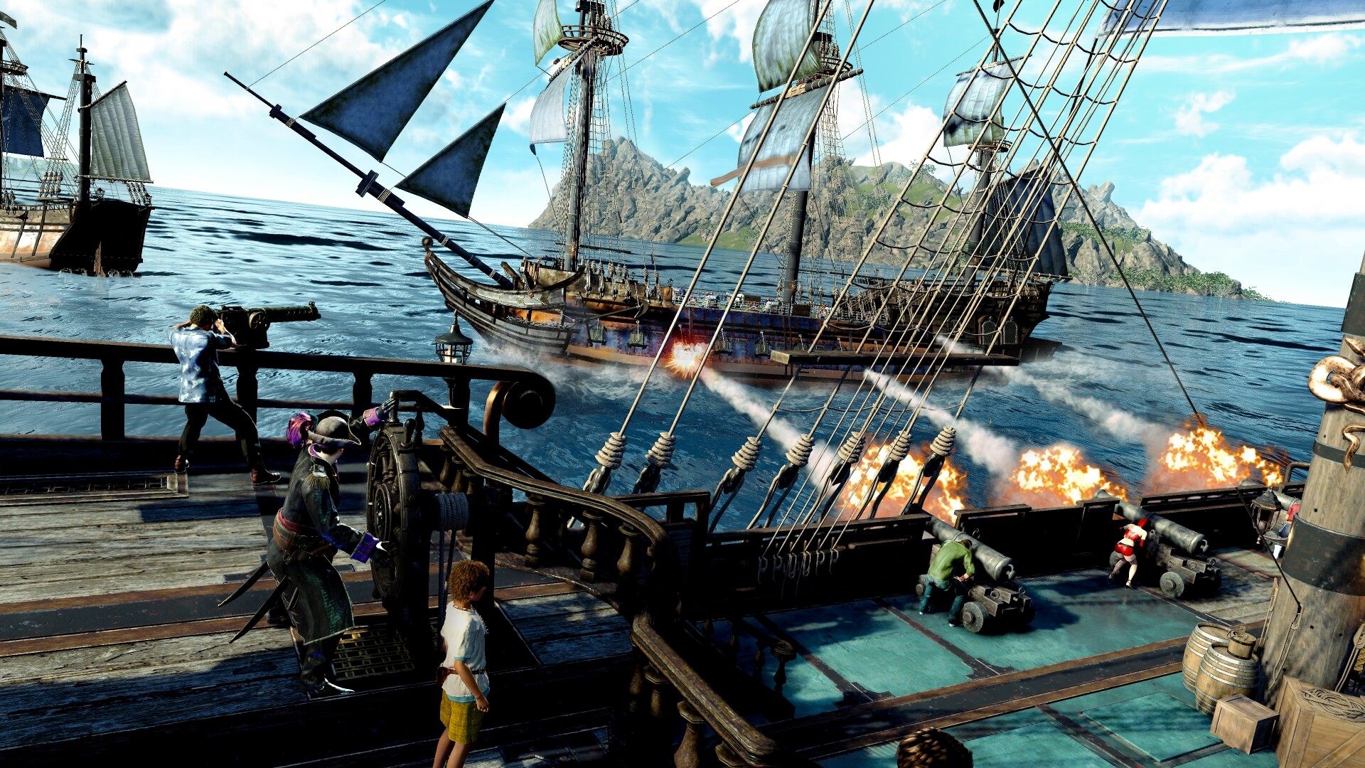 Jouer comme un dragon : Pirate Yakuza à Hawaï - Scène avec bataille navale Jouer comme un dragon : Pirate Yakuza à Hawaï - Scène avec bataille navale