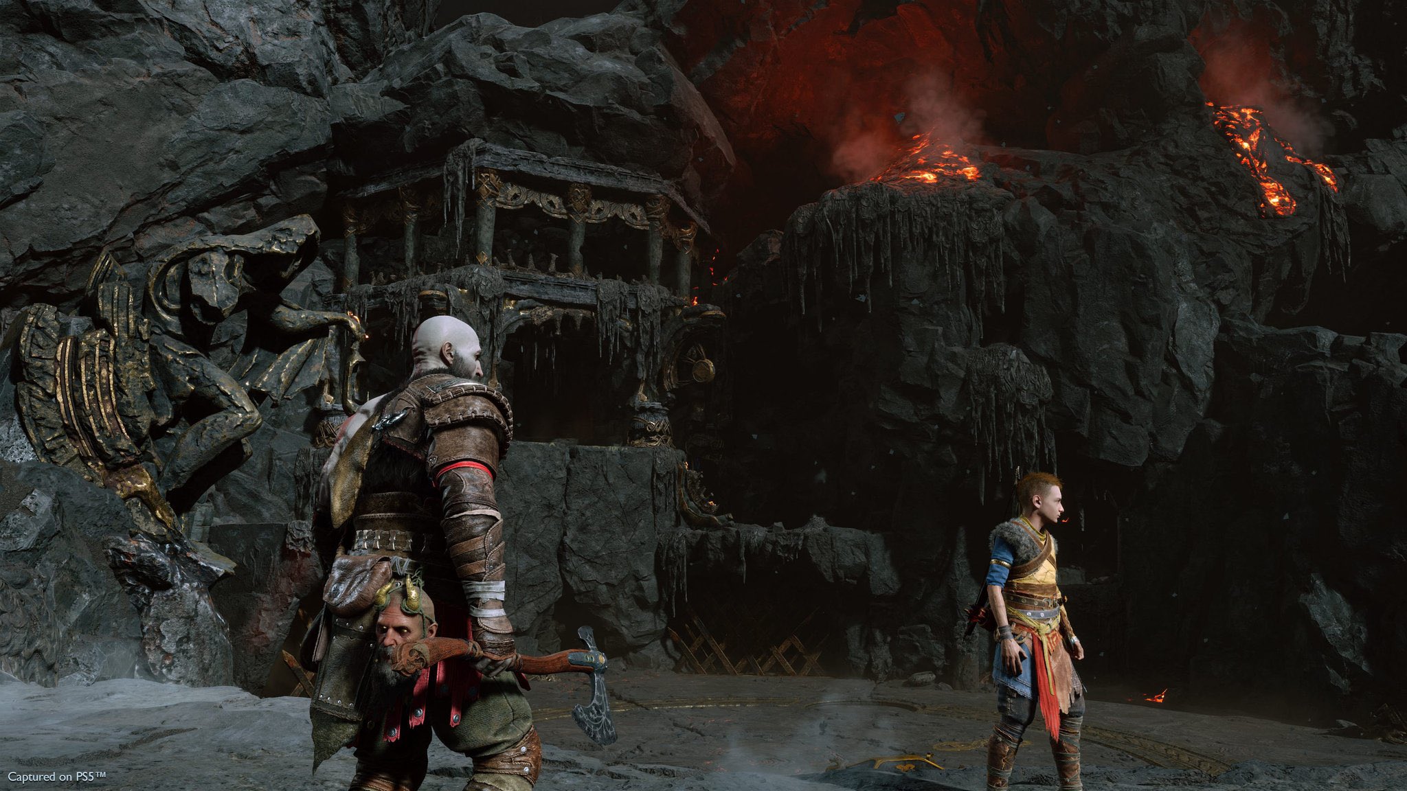 Le directeur artistique de God of War : Ragnarok a publié de nouvelles captures d'écran du jeu. Elles montrent Kratos et Atreus voyageant à travers les Neuf Mondes.-5 Le directeur artistique de God of War : Ragnarok a publié de nouvelles captures d'écran du jeu. Elles montrent Kratos et Atreus voyageant à travers les Neuf Mondes.-5