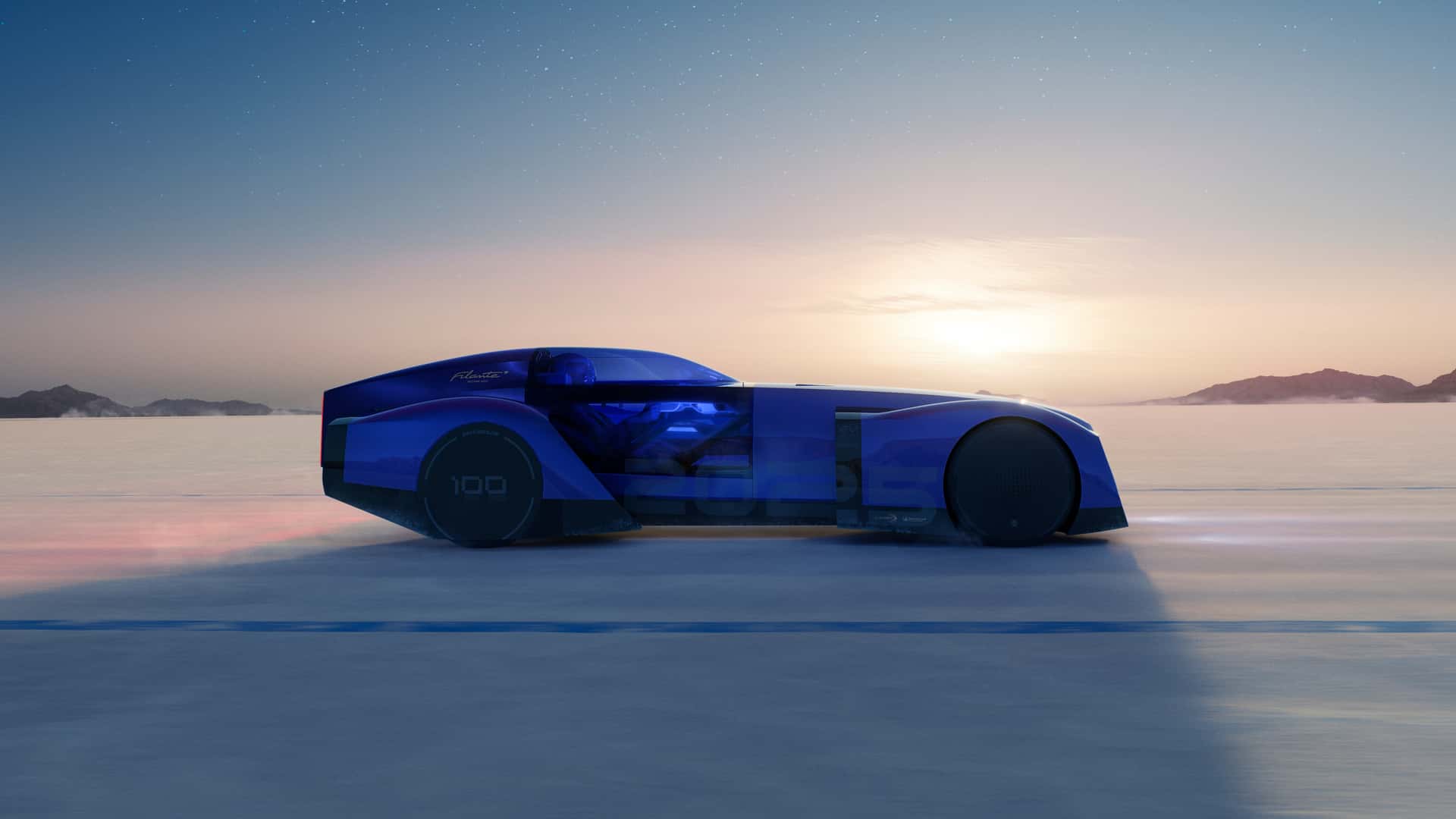 Vue arrière de la Renault Filante Record 2025 Vue arrière de la Renault Filante Record 2025
