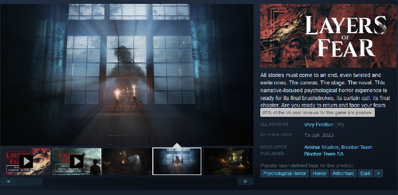 Les joueurs saluent les histoires effrayantes de Bloober Team : le jeu d'horreur Layers of Fear (2023) reçoit des critiques positives sur Steam-2 Les joueurs saluent les histoires effrayantes de Bloober Team : le jeu d'horreur Layers of Fear (2023) reçoit des critiques positives sur Steam-2