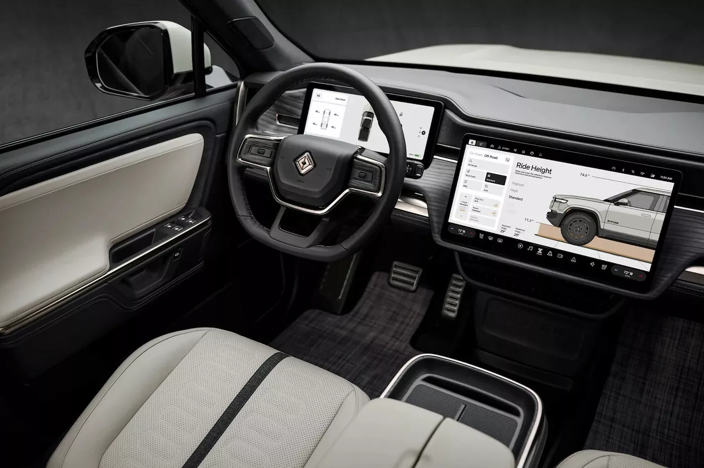 Intérieur du Rivian R1 Dune Edition Intérieur du Rivian R1 Dune Edition