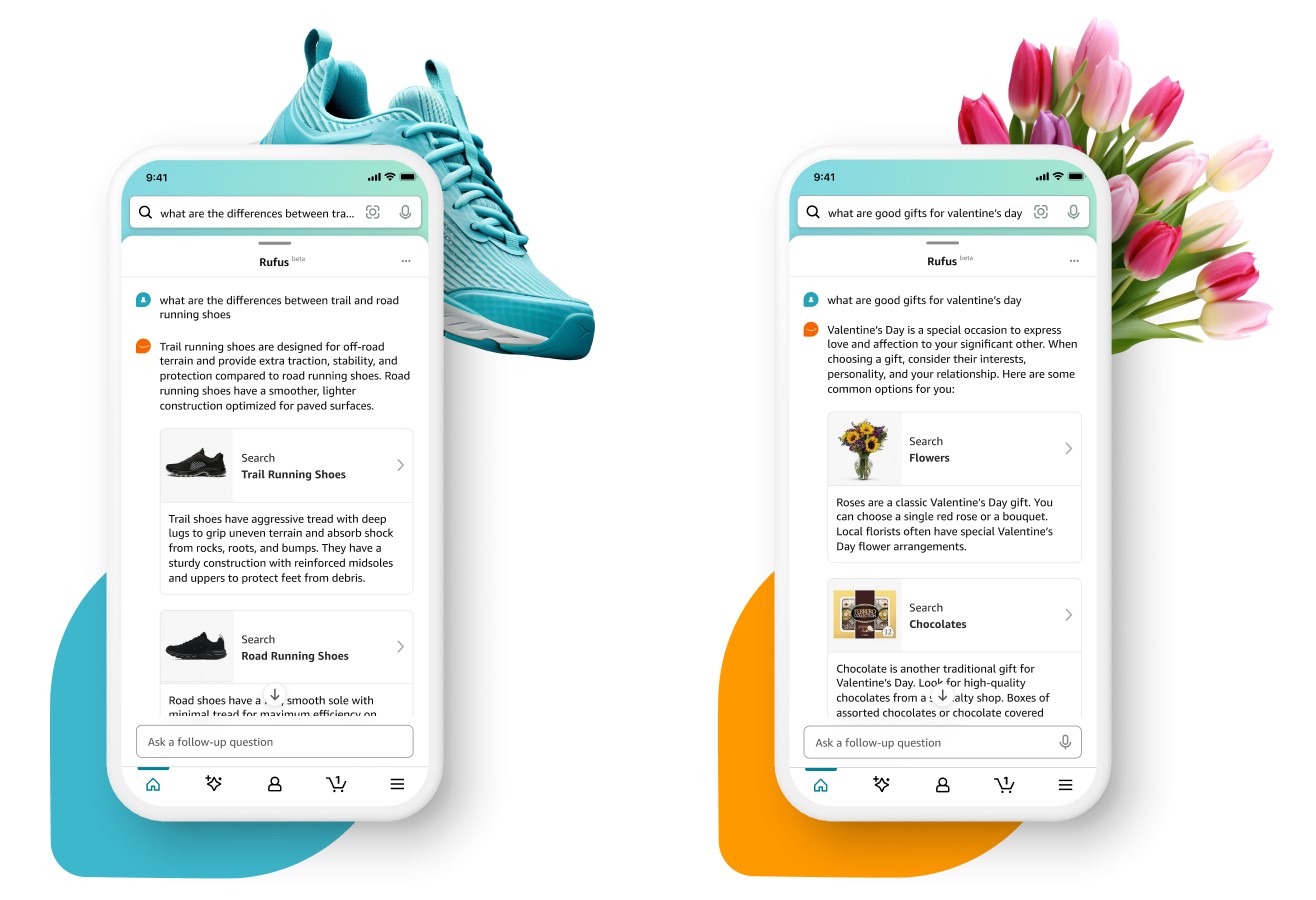 Amazon a dévoilé Rufus, un assistant alimenté par l'IA pour le shopping.-2 Amazon a dévoilé Rufus, un assistant alimenté par l'IA pour le shopping.-2