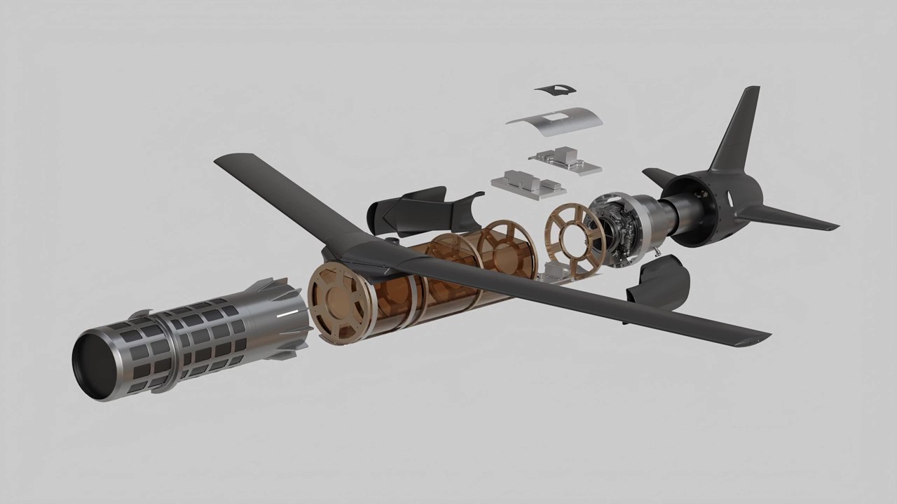 Le missile drone ukrainien Ruta. Illustration : Destinus