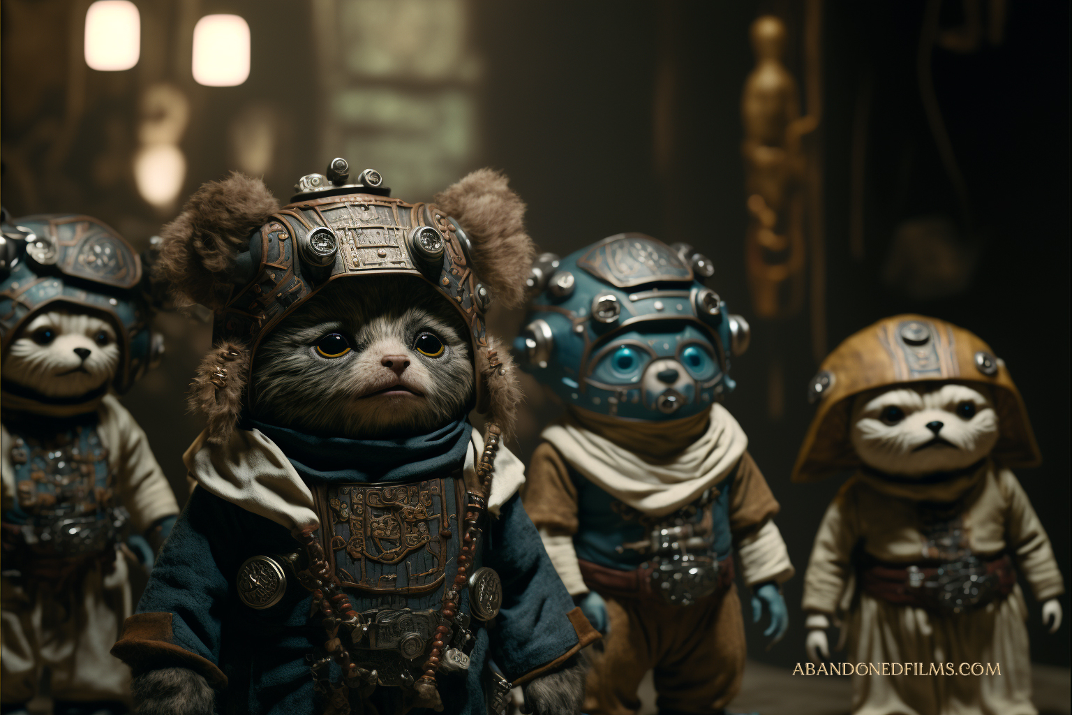 Un réseau neuronal représente des planètes et des personnages emblématiques de Star Wars dans un style steampunk-3 Un réseau neuronal représente des planètes et des personnages emblématiques de Star Wars dans un style steampunk-3