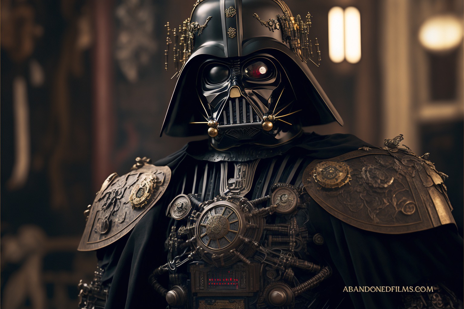 Un réseau neuronal représente des planètes et des personnages emblématiques de Star Wars dans un style steampunk-2 Un réseau neuronal représente des planètes et des personnages emblématiques de Star Wars dans un style steampunk-2