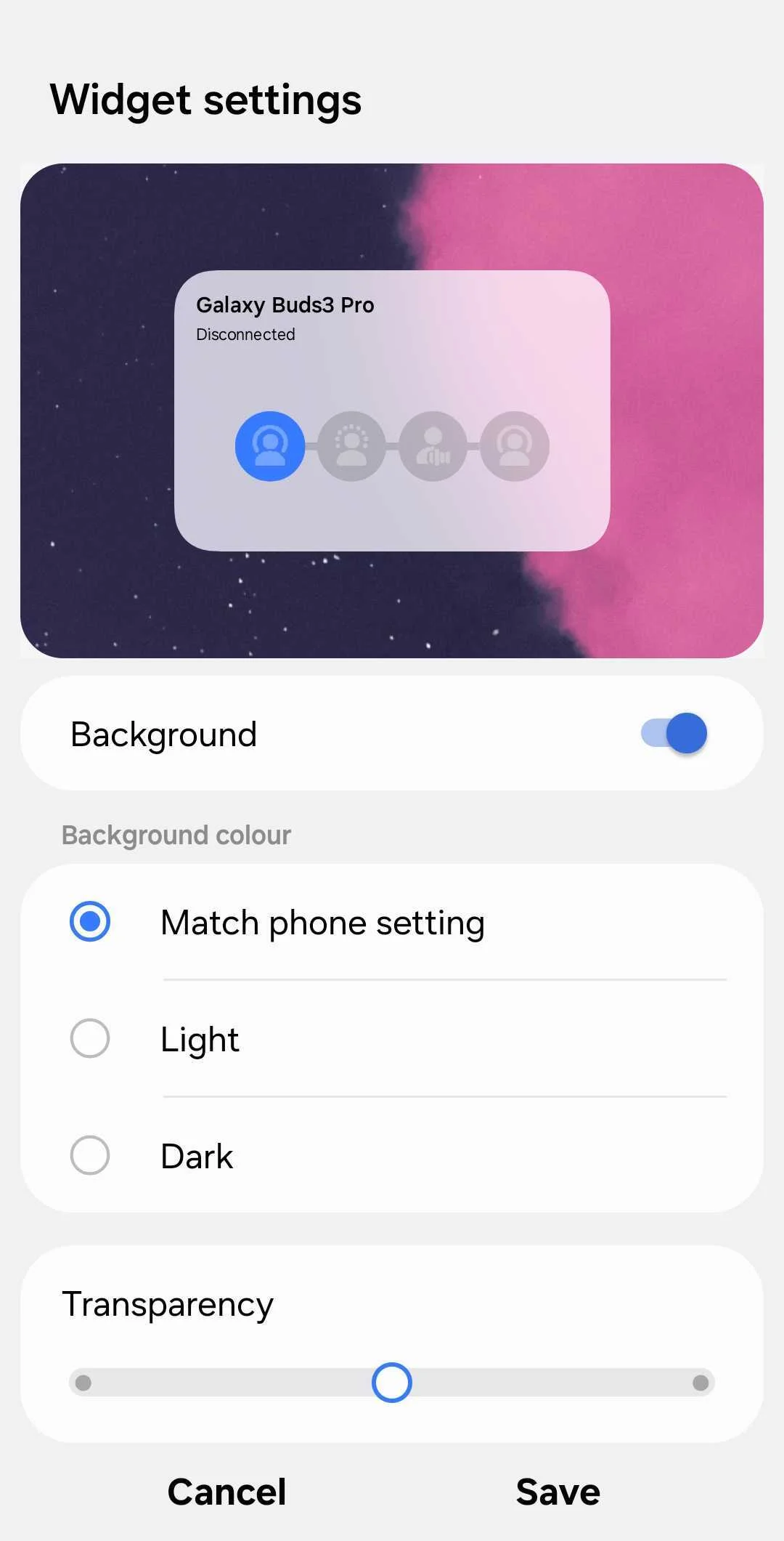 Widget Galaxy Buds 3 Pro dans One UI 7 Widget Galaxy Buds 3 Pro dans One UI 7